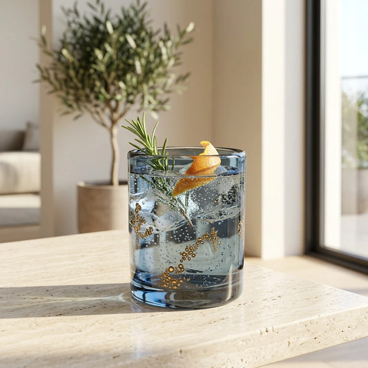 Gold Trinkglas – Steel – mit Gin Tonic