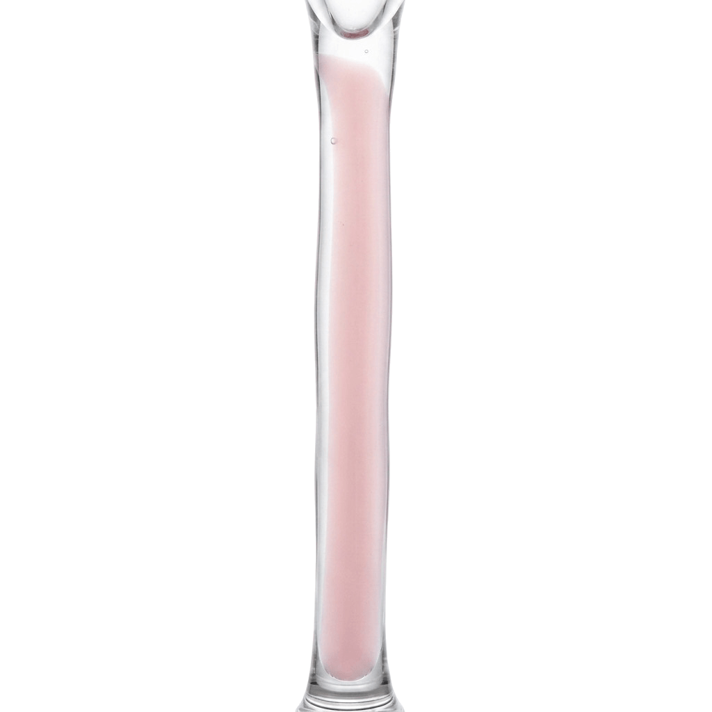 Champagnerglas Tulpe Rosé, Detailansicht des rosafarbenen Stiels