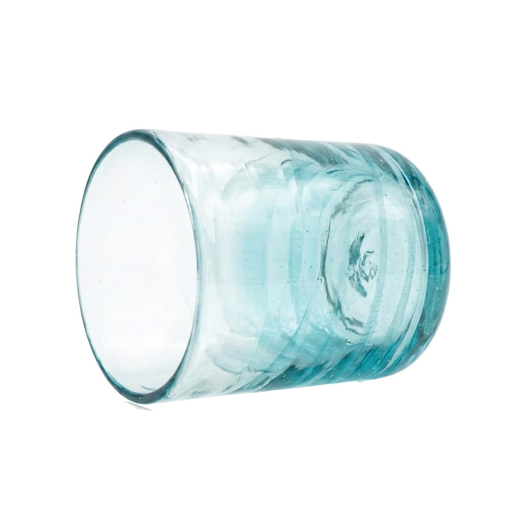 Lafiore Classic Tumbler Mare Türkis, mundgeblasenes Trinkglas aus recyceltem Glas, Mallorca