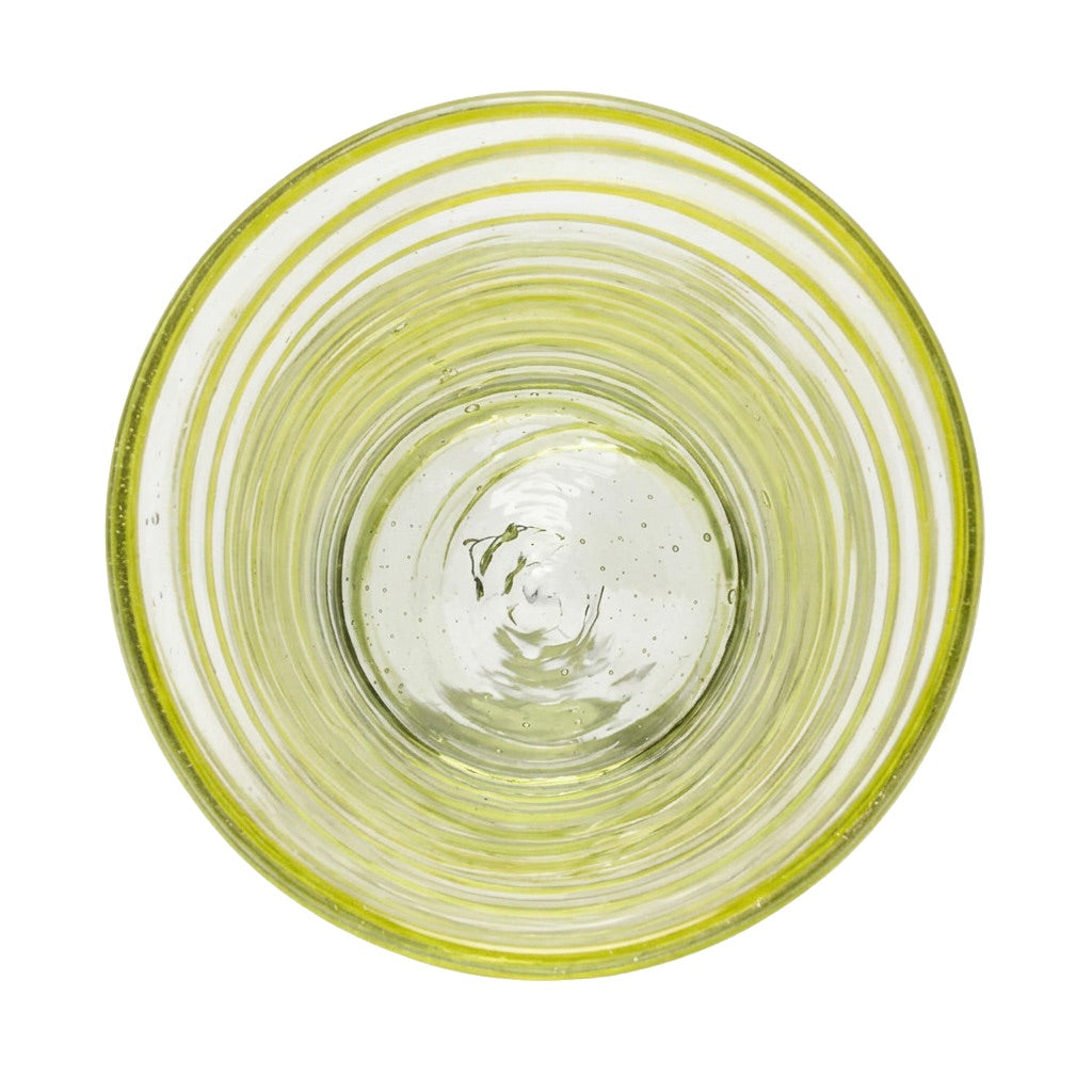 Lafiore Tube Tumbler Mare Gelb, mundgeblasenes Trinkglas aus recyceltem Glas, Mallorca
