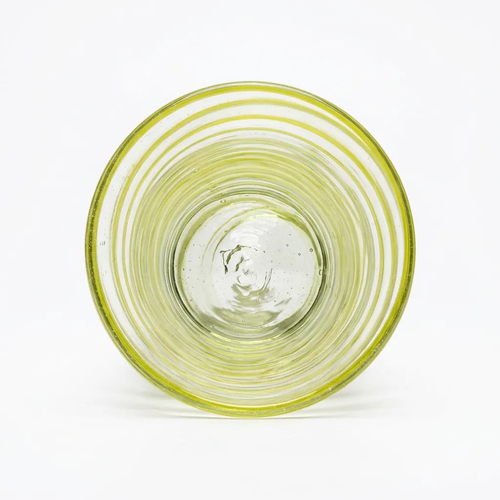 Lafiore Tube Tumbler Mare Gelb, mundgeblasenes Trinkglas aus recyceltem Glas, Mallorca