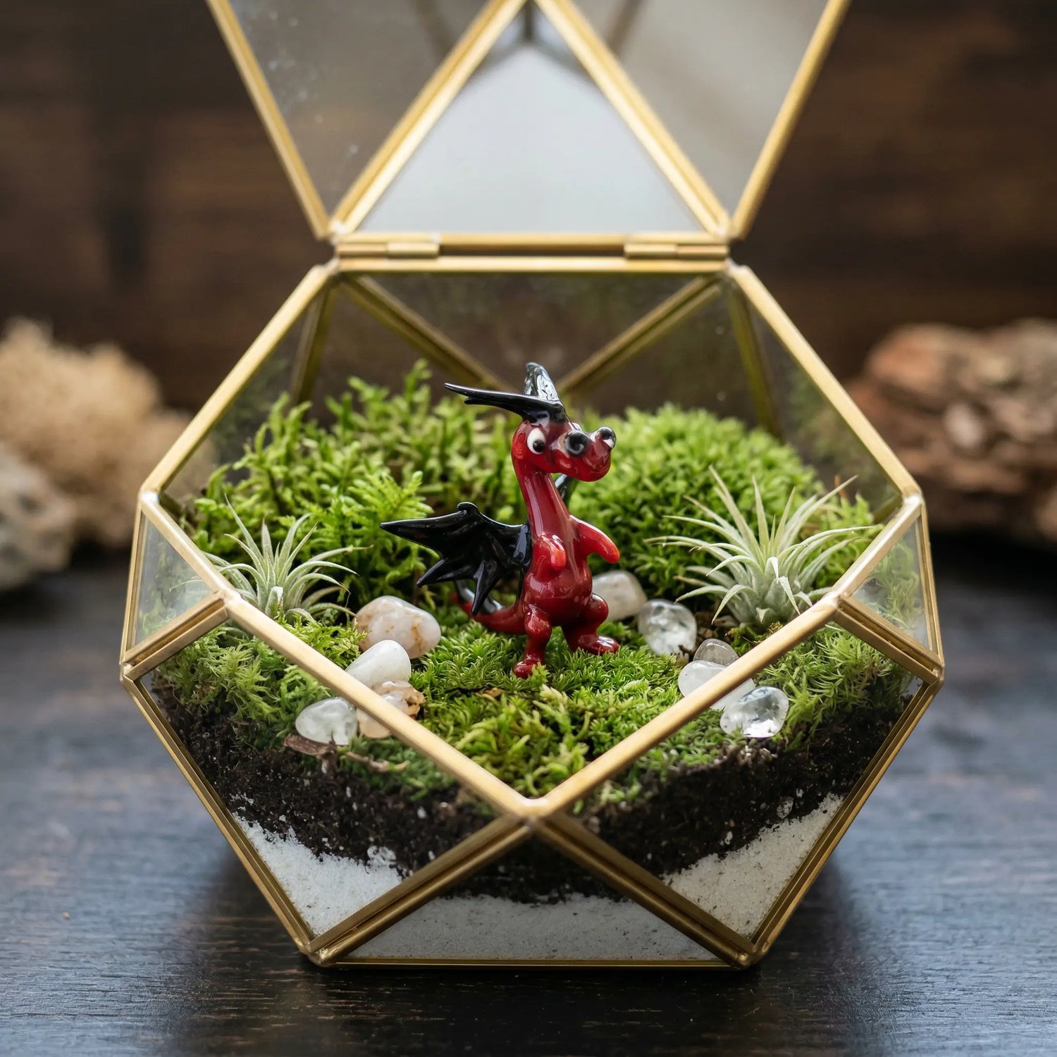 Glasdrachen aus Handarbeit