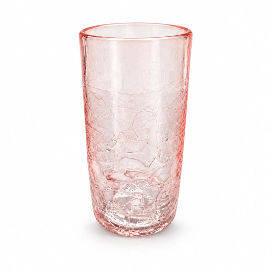Crackle Trinkglas – Sunrise, Tall – Produktansicht auf weißem Hintergrund