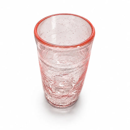 Crackle Trinkglas – Sunrise, Tall – Ansicht von schräg oben auf weißem Hintergrund