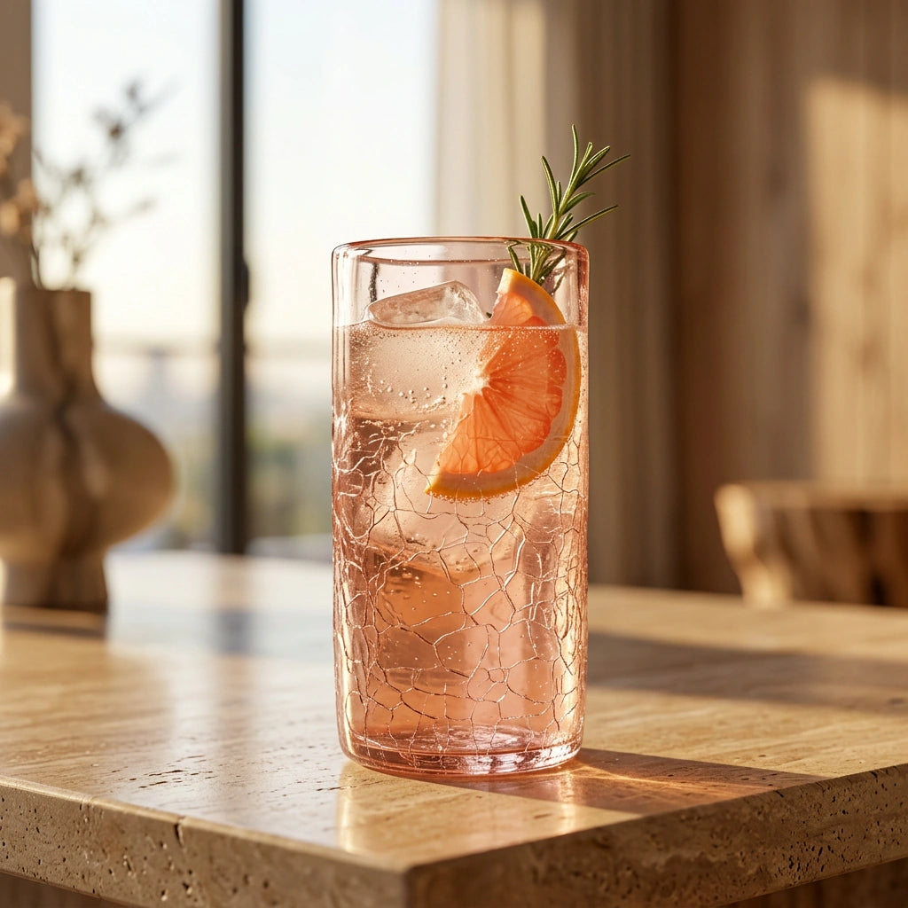 Crackle Trinkglas – Sunrise, Tall – mit Grapefruit-Spritz