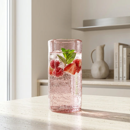 Crackle Trinkglas – Sunrise, Tall – mit Beerenwasser