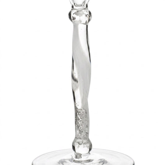casa vitri Champagnerglas Tulpe Palladium, Detailansicht des Stiels auf weißem Hintergrund
