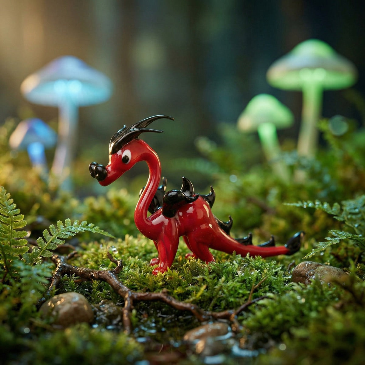 Handgefertigter Glasdrache von Grit Müller-Sachs