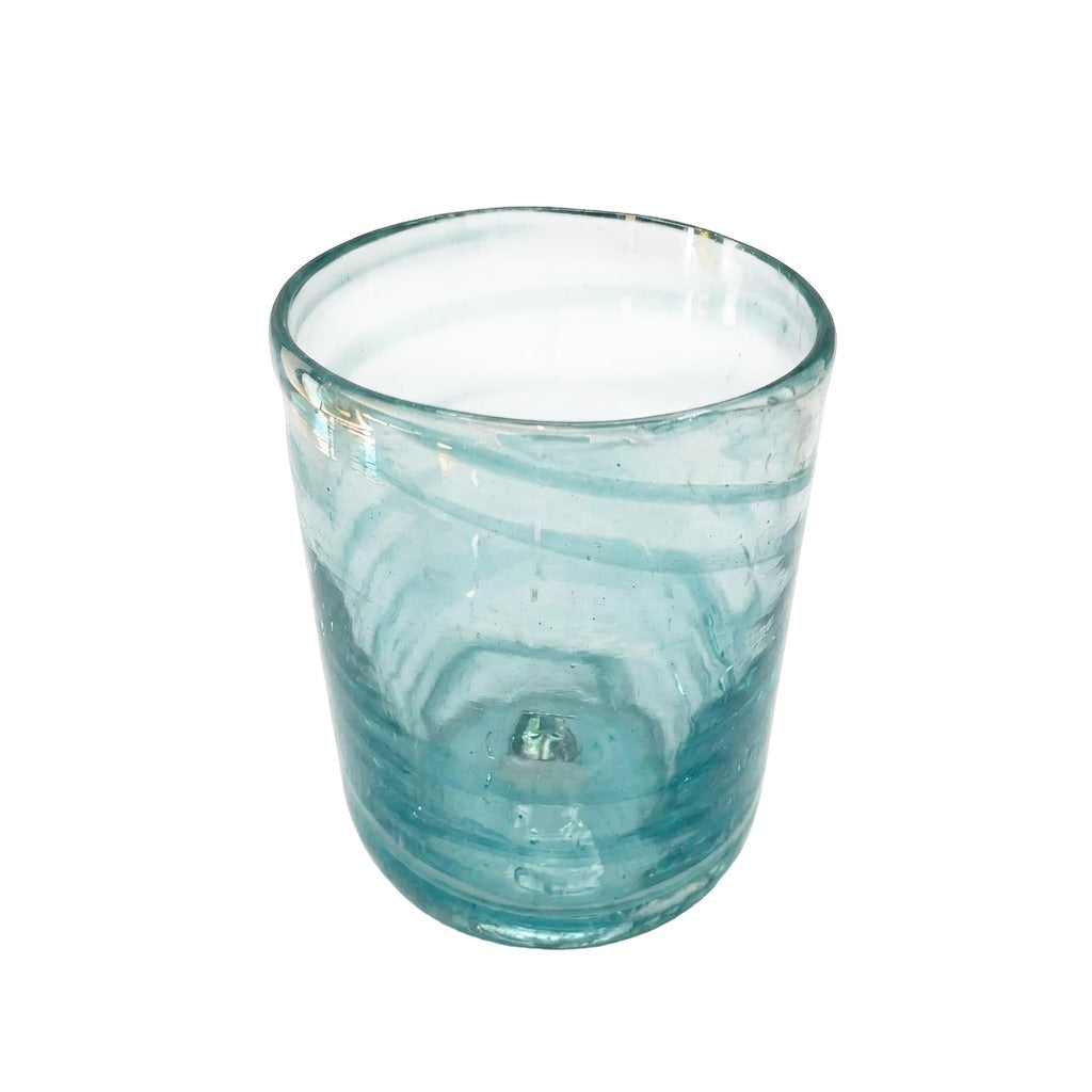 Lafiore Classic Tumbler Mare Türkis, mundgeblasenes Trinkglas aus recyceltem Glas, Mallorca