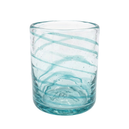 Lafiore Classic Tumbler Mare Türkis, mundgeblasenes Trinkglas aus recyceltem Glas, Mallorca