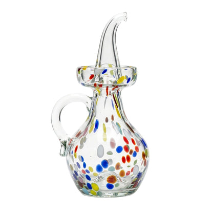 Lafiore Ölflasche Confetti Multi, mundgeblasen aus recyceltem Glas, Mallorca