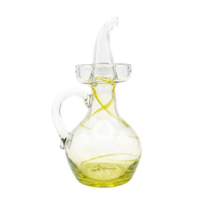 Lafiore Ölflasche Mare Gelb, mundgeblasen aus recyceltem Glas, Mallorca