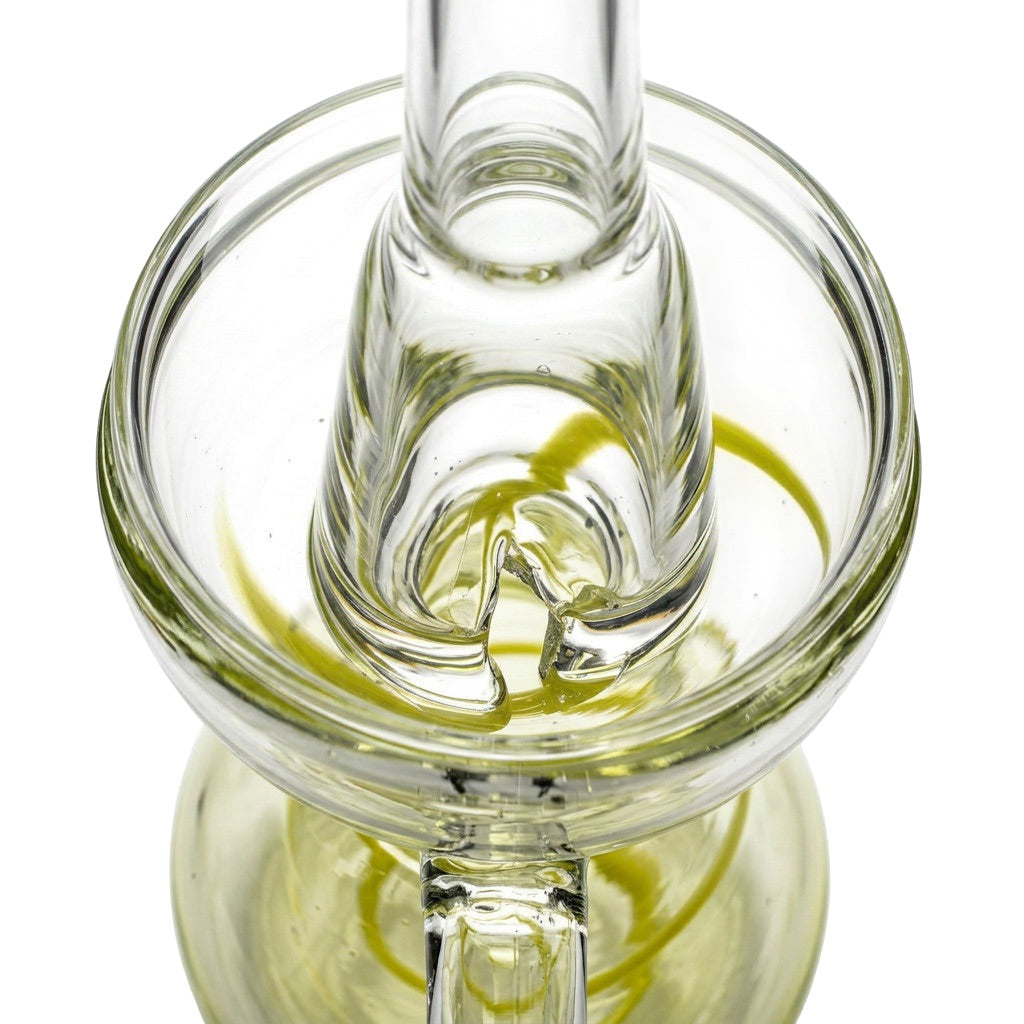Lafiore Ölflasche Mare Gelb, mundgeblasen aus recyceltem Glas, Mallorca