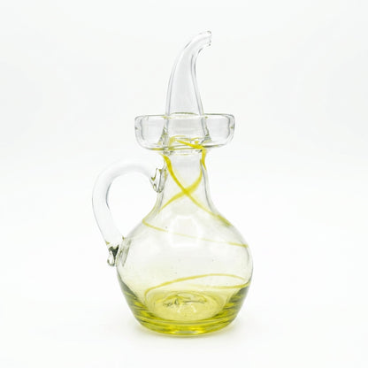 Lafiore Ölflasche Mare Gelb, mundgeblasen aus recyceltem Glas, Mallorca