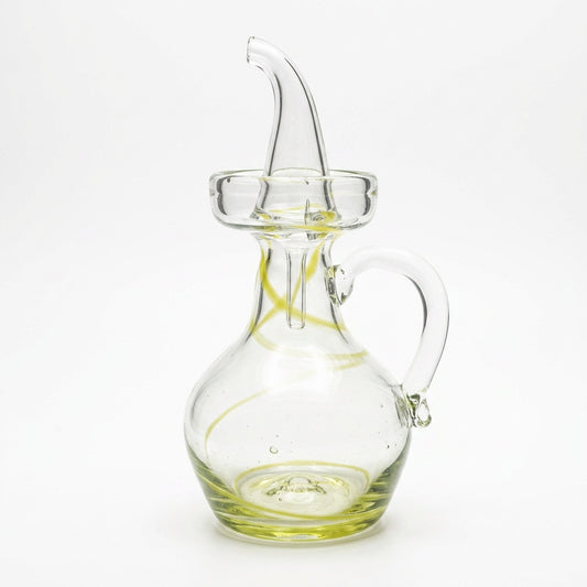 Lafiore Ölflasche Mare Gelb, mundgeblasen aus recyceltem Glas, Mallorca