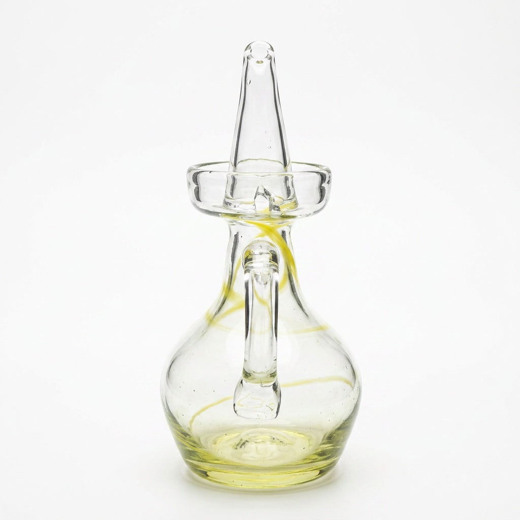 Lafiore Ölflasche Mare Gelb, mundgeblasen aus recyceltem Glas, Mallorca