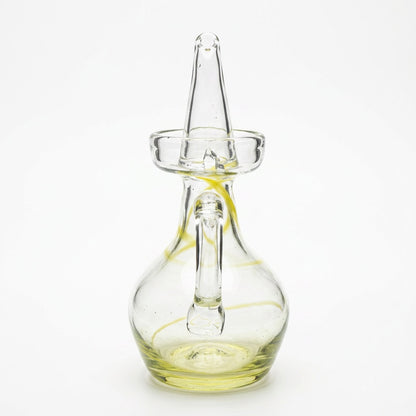 Lafiore Ölflasche Mare Gelb, mundgeblasen aus recyceltem Glas, Mallorca