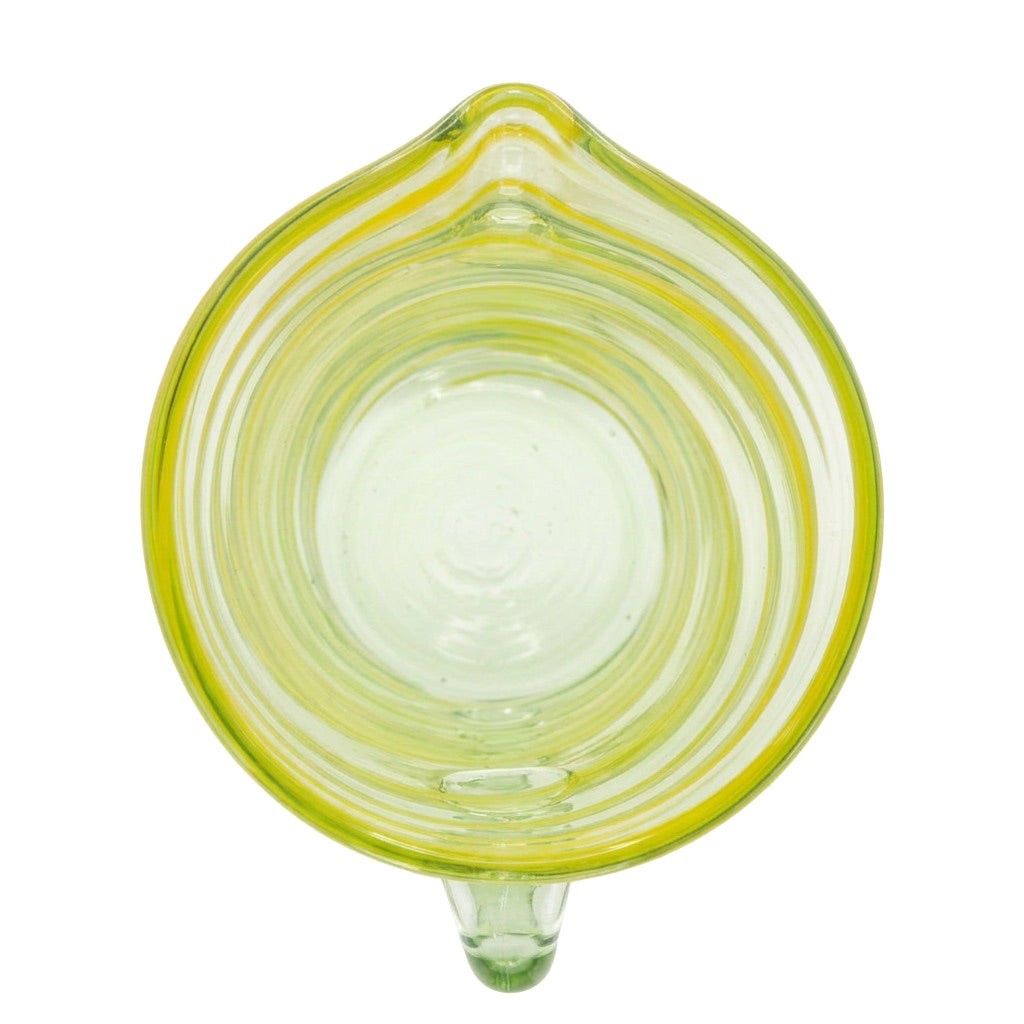 Lafiore Pitcher Mare Gelb, mundgeblasener Krug aus recyceltem Glas, Mallorca