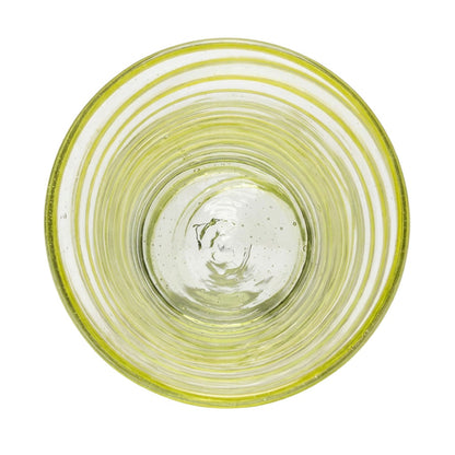 Lafiore Tube Tumbler Mare Gelb, mundgeblasenes Trinkglas aus recyceltem Glas, Mallorca