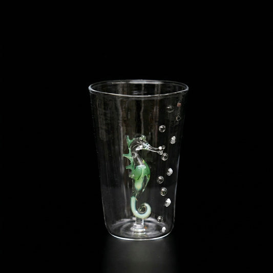 Water glass Dots - Seahorse