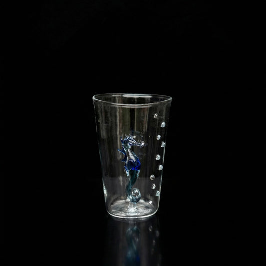 Water glass Dots - Seahorse