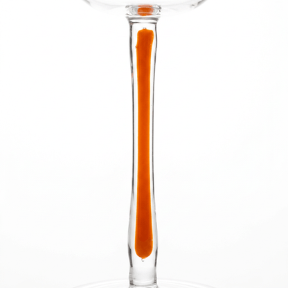 Universal-Weinglas Orange, Detailansicht des orangefarbenen Stiels