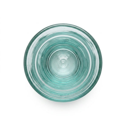 Lafiore Tube Tumbler Mare Grün, mundgeblasenes Trinkglas aus recyceltem Glas, Mallorca