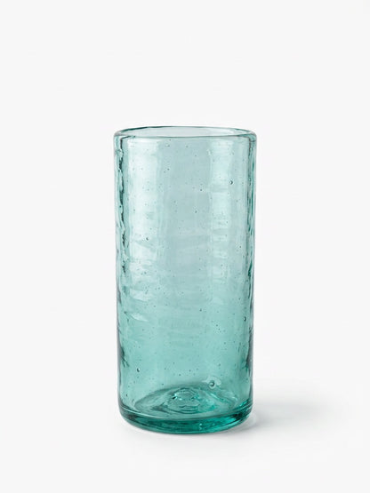 Lafiore Tube Tumbler Mare Grün, mundgeblasenes Trinkglas aus recyceltem Glas, Mallorca