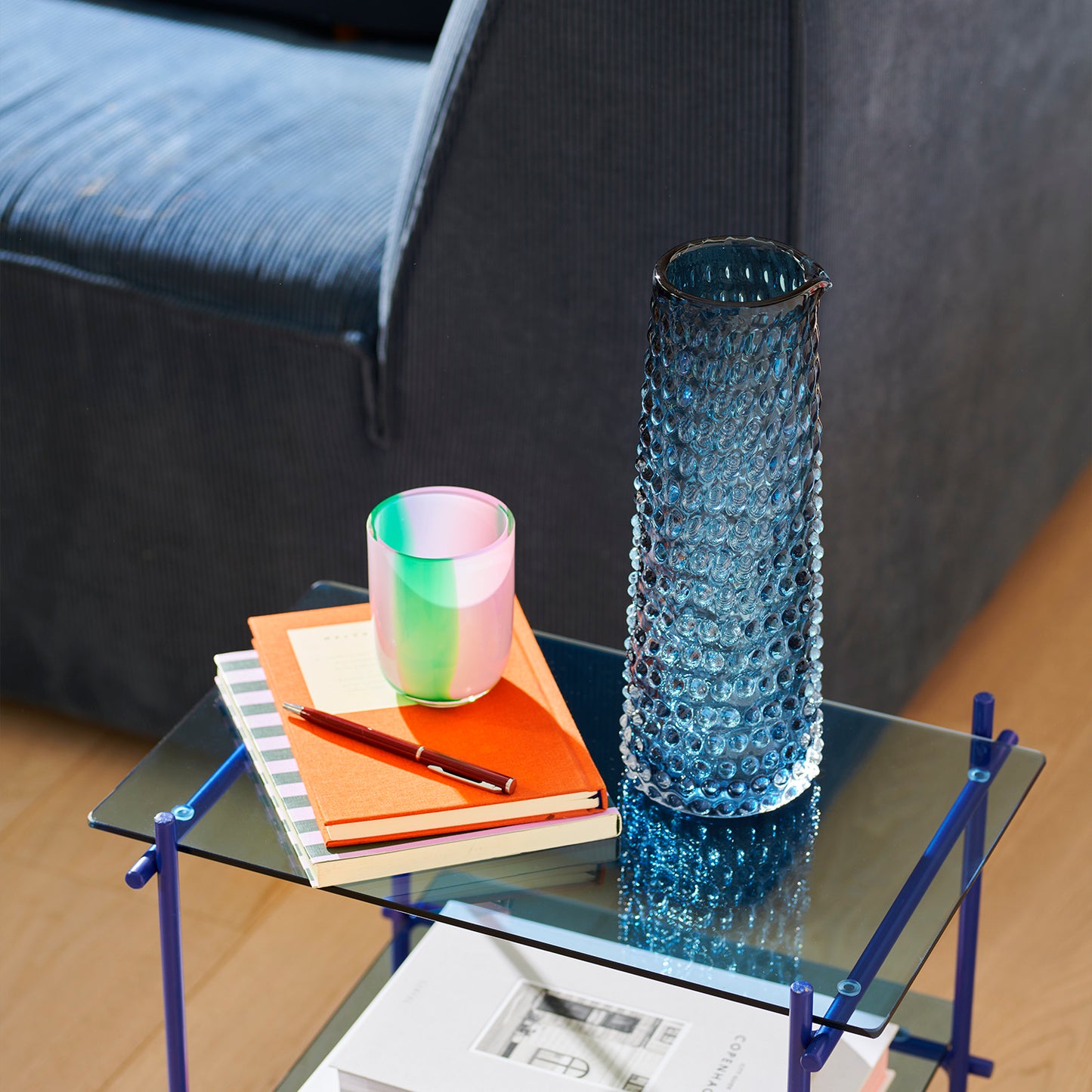 Kodanska Danish Summer Karaffe Blue Smoke als Vase