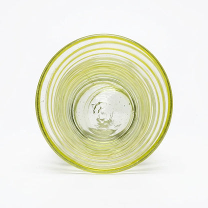 Lafiore Tube Tumbler Mare Gelb, mundgeblasenes Trinkglas aus recyceltem Glas, Mallorca
